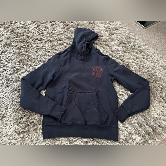 Authentic Burberry Dark Blue Hoodie (Used) – Size Small - Picture 2 of 9